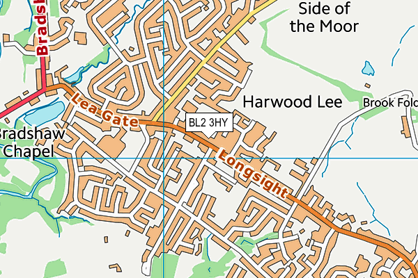 BL2 3HY map - OS VectorMap District (Ordnance Survey)