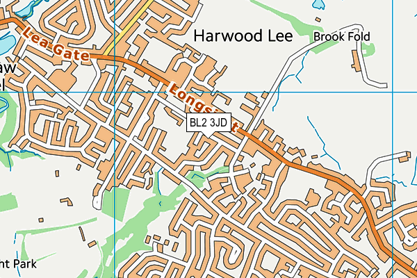 BL2 3JD map - OS VectorMap District (Ordnance Survey)