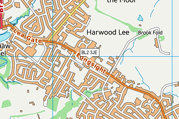 BL2 3JE map - OS VectorMap District (Ordnance Survey)