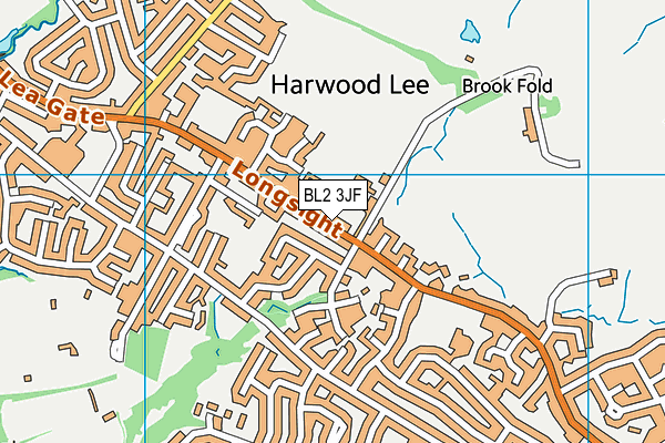 BL2 3JF map - OS VectorMap District (Ordnance Survey)