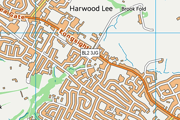 BL2 3JG map - OS VectorMap District (Ordnance Survey)