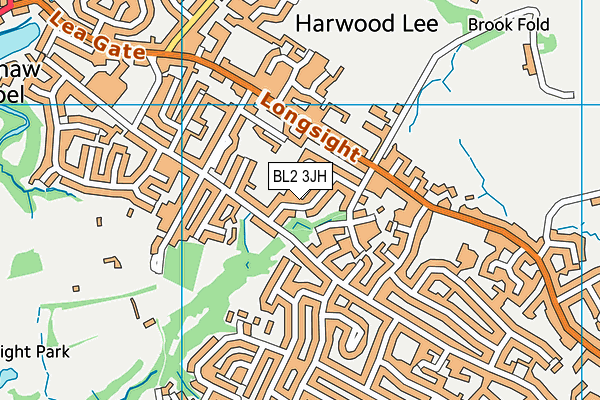 BL2 3JH map - OS VectorMap District (Ordnance Survey)