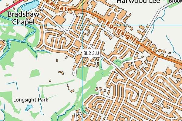 BL2 3JJ map - OS VectorMap District (Ordnance Survey)