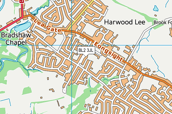 BL2 3JL map - OS VectorMap District (Ordnance Survey)