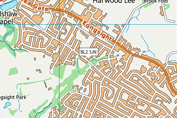BL2 3JN map - OS VectorMap District (Ordnance Survey)