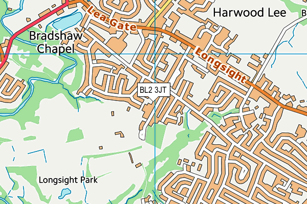 BL2 3JT map - OS VectorMap District (Ordnance Survey)