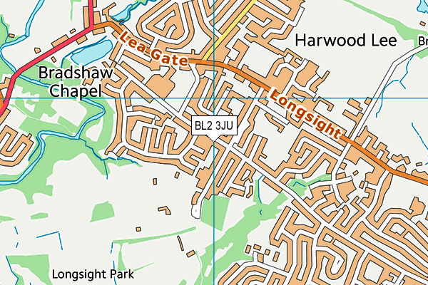 BL2 3JU map - OS VectorMap District (Ordnance Survey)