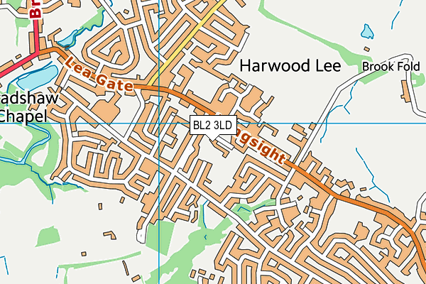 BL2 3LD map - OS VectorMap District (Ordnance Survey)