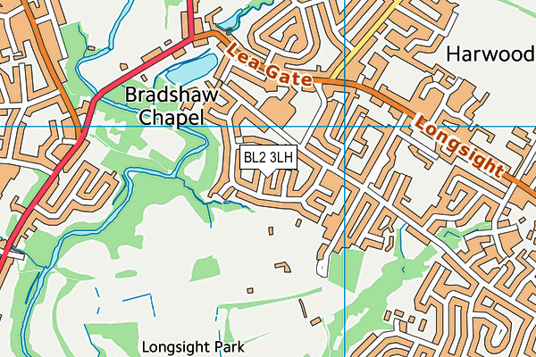 BL2 3LH map - OS VectorMap District (Ordnance Survey)