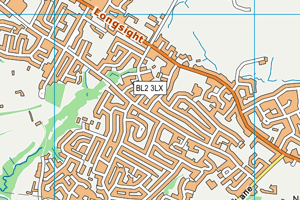 BL2 3LX map - OS VectorMap District (Ordnance Survey)