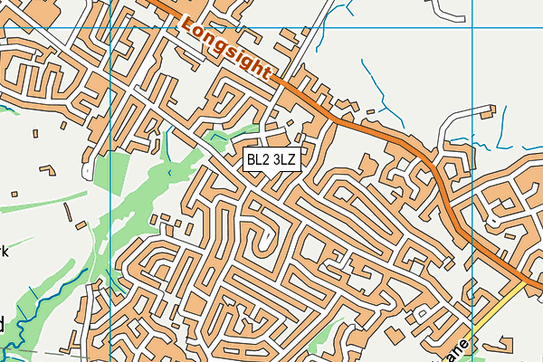 BL2 3LZ map - OS VectorMap District (Ordnance Survey)