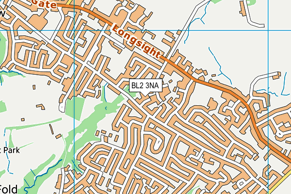 BL2 3NA map - OS VectorMap District (Ordnance Survey)