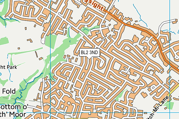 BL2 3ND map - OS VectorMap District (Ordnance Survey)