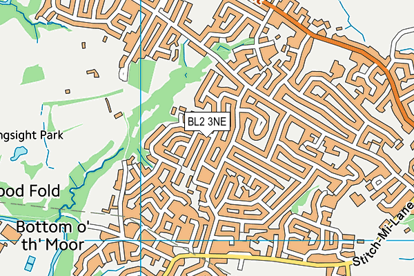 BL2 3NE map - OS VectorMap District (Ordnance Survey)