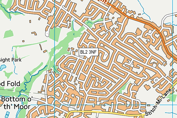 BL2 3NF map - OS VectorMap District (Ordnance Survey)