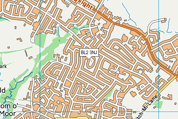 BL2 3NJ map - OS VectorMap District (Ordnance Survey)