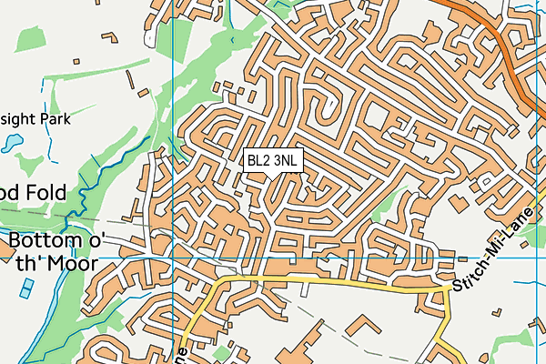 BL2 3NL map - OS VectorMap District (Ordnance Survey)