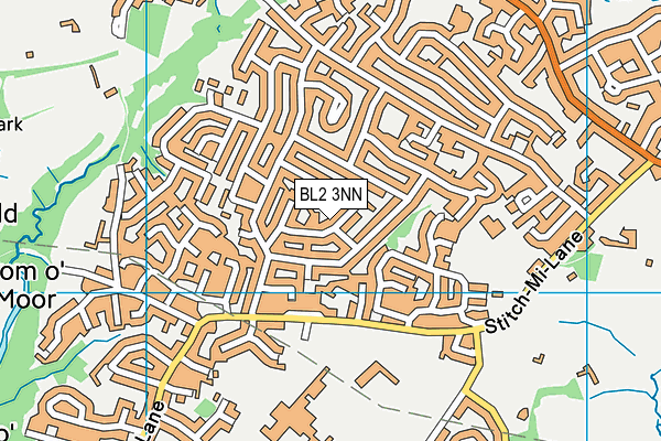 BL2 3NN map - OS VectorMap District (Ordnance Survey)