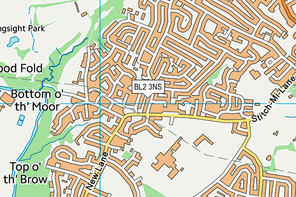 BL2 3NS map - OS VectorMap District (Ordnance Survey)