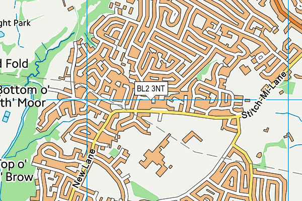 BL2 3NT map - OS VectorMap District (Ordnance Survey)