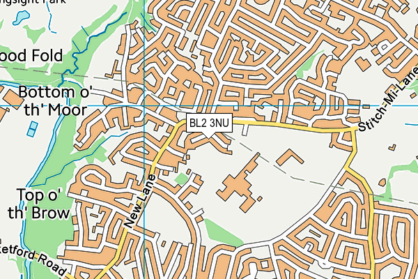 BL2 3NU map - OS VectorMap District (Ordnance Survey)