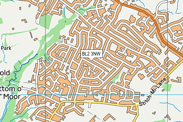 BL2 3NW map - OS VectorMap District (Ordnance Survey)