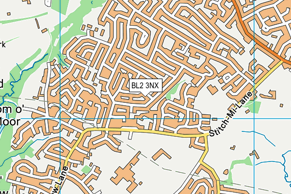 BL2 3NX map - OS VectorMap District (Ordnance Survey)