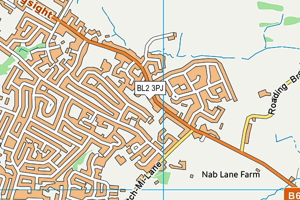 BL2 3PJ map - OS VectorMap District (Ordnance Survey)