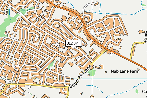 BL2 3PT map - OS VectorMap District (Ordnance Survey)