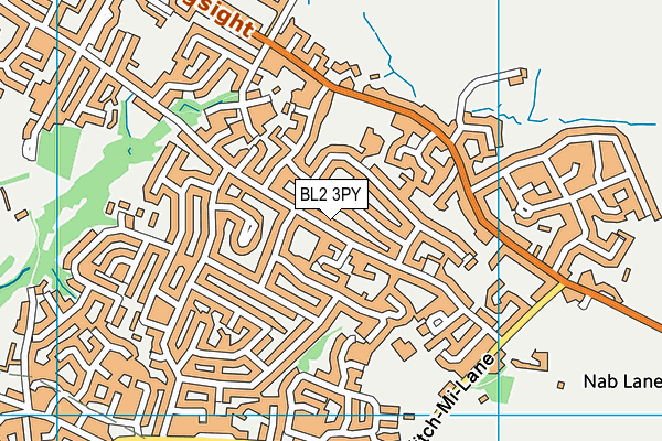 BL2 3PY map - OS VectorMap District (Ordnance Survey)