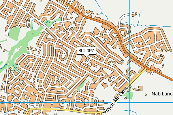BL2 3PZ map - OS VectorMap District (Ordnance Survey)