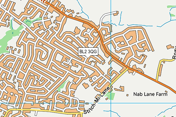 BL2 3QG map - OS VectorMap District (Ordnance Survey)