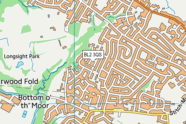 BL2 3QS map - OS VectorMap District (Ordnance Survey)