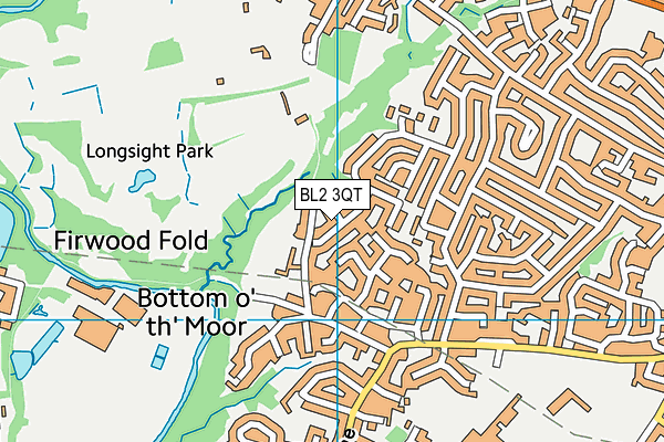 BL2 3QT map - OS VectorMap District (Ordnance Survey)