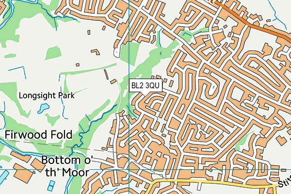 BL2 3QU map - OS VectorMap District (Ordnance Survey)