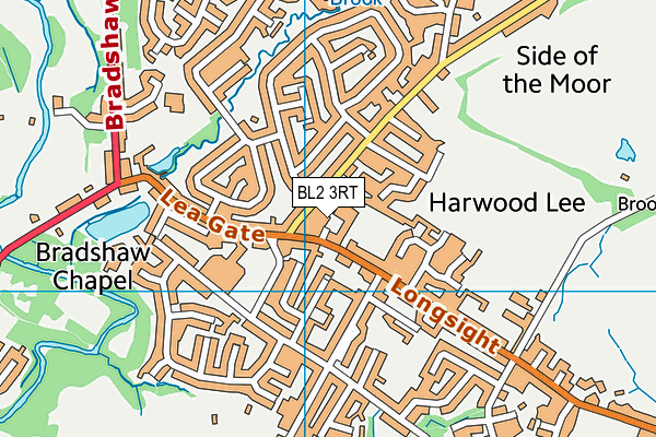 BL2 3RT map - OS VectorMap District (Ordnance Survey)