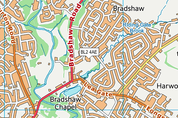 BL2 4AE map - OS VectorMap District (Ordnance Survey)