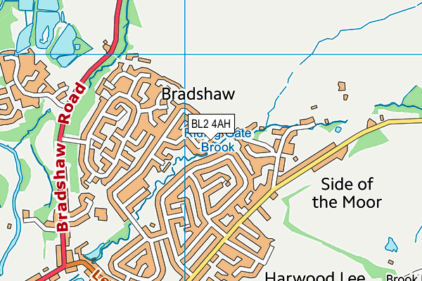 BL2 4AH map - OS VectorMap District (Ordnance Survey)