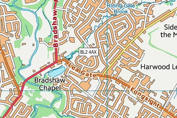 BL2 4AX map - OS VectorMap District (Ordnance Survey)
