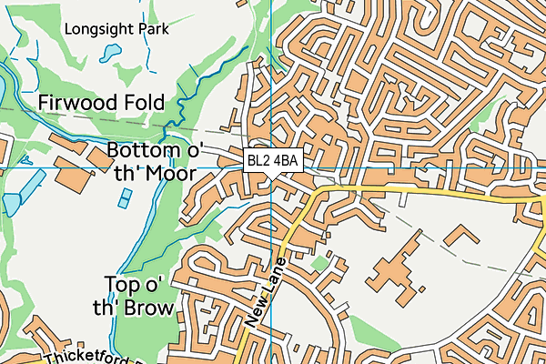 BL2 4BA map - OS VectorMap District (Ordnance Survey)