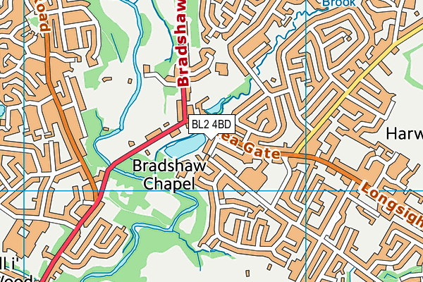 BL2 4BD map - OS VectorMap District (Ordnance Survey)