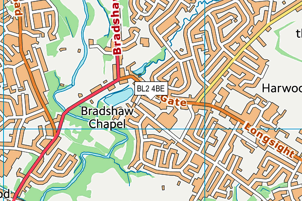 BL2 4BE map - OS VectorMap District (Ordnance Survey)