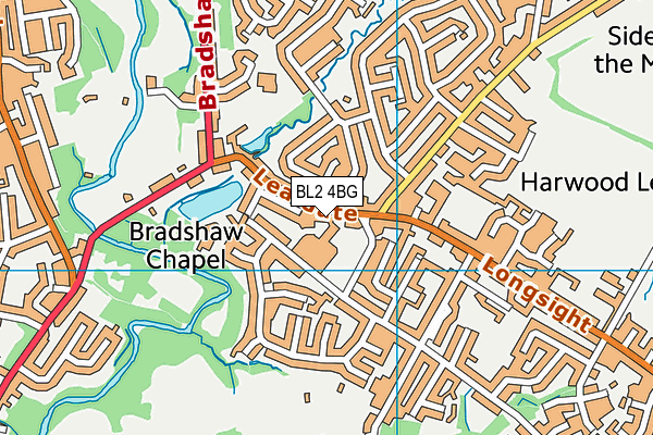BL2 4BG map - OS VectorMap District (Ordnance Survey)