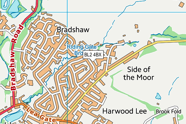 BL2 4BX map - OS VectorMap District (Ordnance Survey)