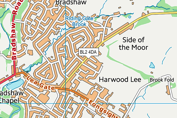 BL2 4DA map - OS VectorMap District (Ordnance Survey)