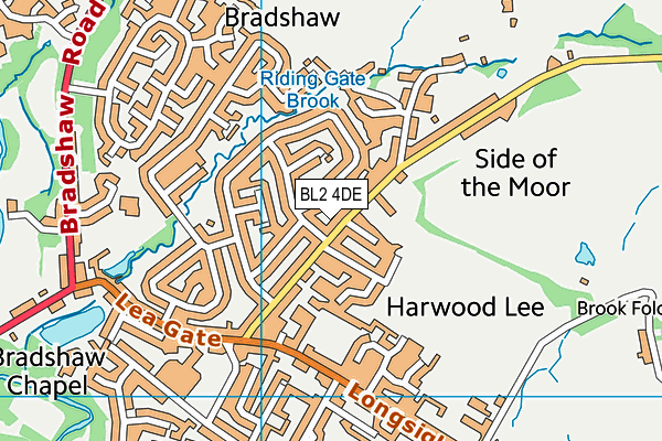 BL2 4DE map - OS VectorMap District (Ordnance Survey)