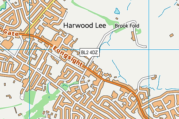St Brendan's RC Primary School, Harwood, Bolton map (BL2 4DZ) - OS VectorMap District (Ordnance Survey)