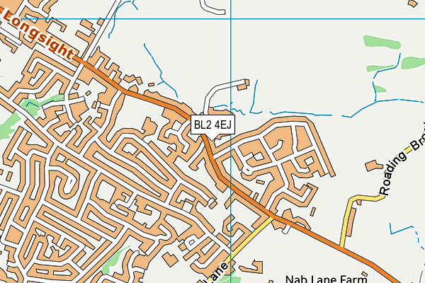 BL2 4EJ map - OS VectorMap District (Ordnance Survey)