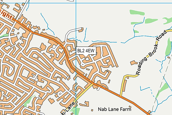 BL2 4EW map - OS VectorMap District (Ordnance Survey)