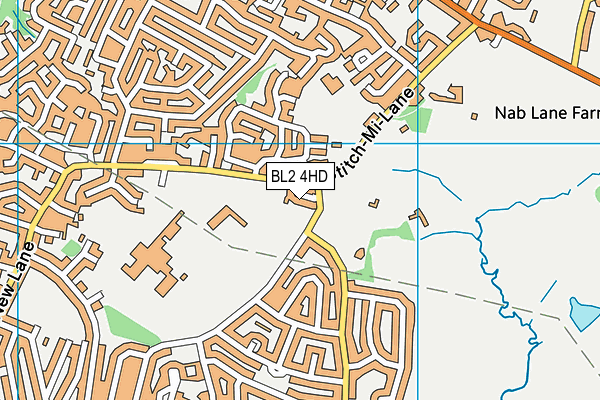 BL2 4HD map - OS VectorMap District (Ordnance Survey)